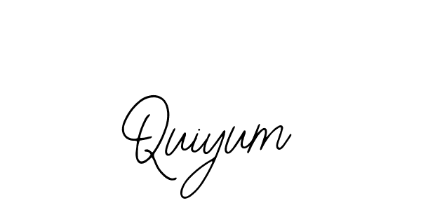 Use a signature maker to create a handwritten signature online. With this signature software, you can design (Bearetta-2O07w) your own signature for name Quiyum. Quiyum signature style 12 images and pictures png