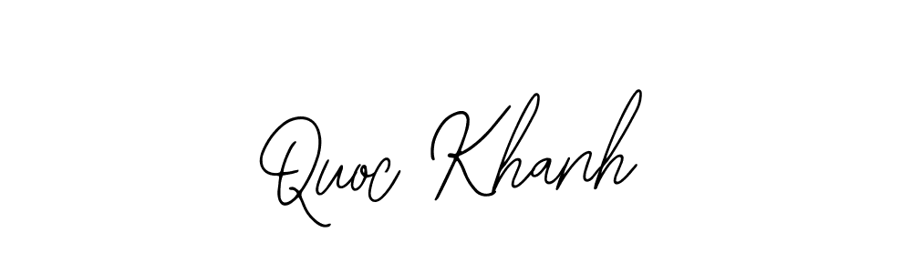 Design your own signature with our free online signature maker. With this signature software, you can create a handwritten (Bearetta-2O07w) signature for name Quoc Khanh. Quoc Khanh signature style 12 images and pictures png