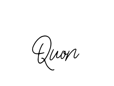 Design your own signature with our free online signature maker. With this signature software, you can create a handwritten (Bearetta-2O07w) signature for name Quon. Quon signature style 12 images and pictures png