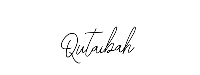 How to make Qutaibah name signature. Use Bearetta-2O07w style for creating short signs online. This is the latest handwritten sign. Qutaibah signature style 12 images and pictures png