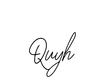 Use a signature maker to create a handwritten signature online. With this signature software, you can design (Bearetta-2O07w) your own signature for name Quyh. Quyh signature style 12 images and pictures png