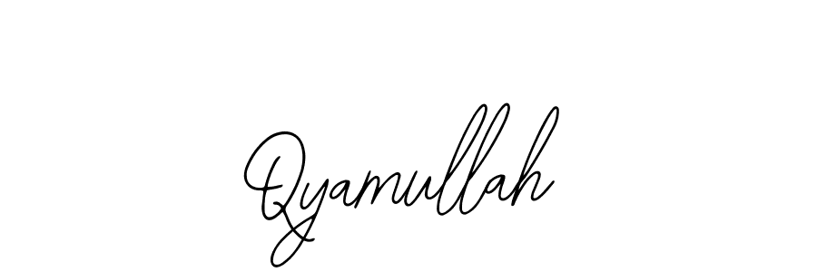 You should practise on your own different ways (Bearetta-2O07w) to write your name (Qyamullah) in signature. don't let someone else do it for you. Qyamullah signature style 12 images and pictures png