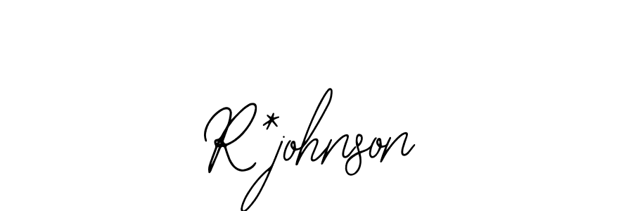 Design your own signature with our free online signature maker. With this signature software, you can create a handwritten (Bearetta-2O07w) signature for name R*johnson. R*johnson signature style 12 images and pictures png