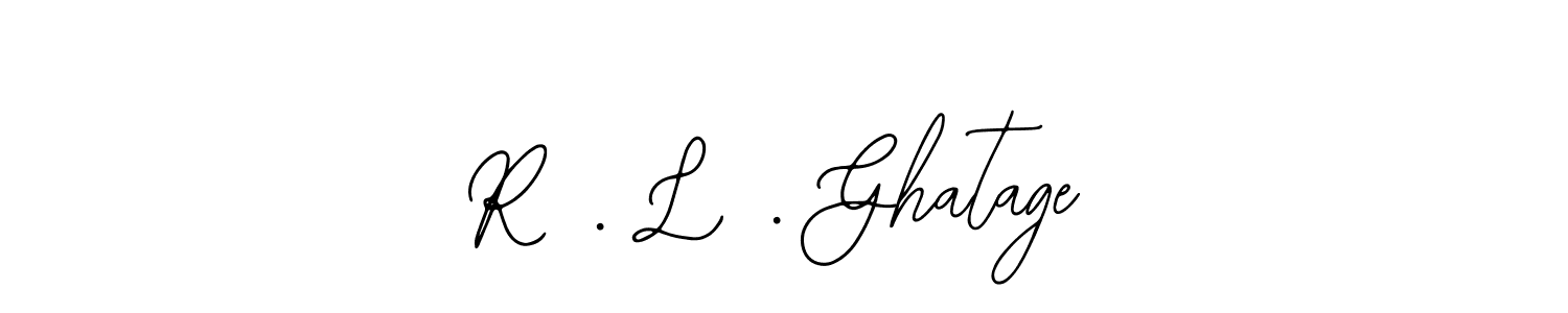 Design your own signature with our free online signature maker. With this signature software, you can create a handwritten (Bearetta-2O07w) signature for name R . L . Ghatage. R . L . Ghatage signature style 12 images and pictures png