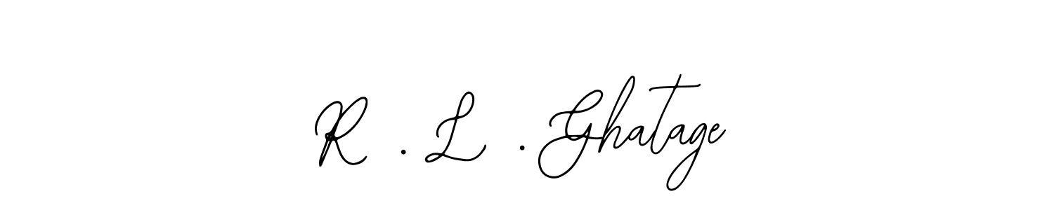 Similarly Bearetta-2O07w is the best handwritten signature design. Signature creator online .You can use it as an online autograph creator for name R . L . Ghatage. R . L . Ghatage signature style 12 images and pictures png