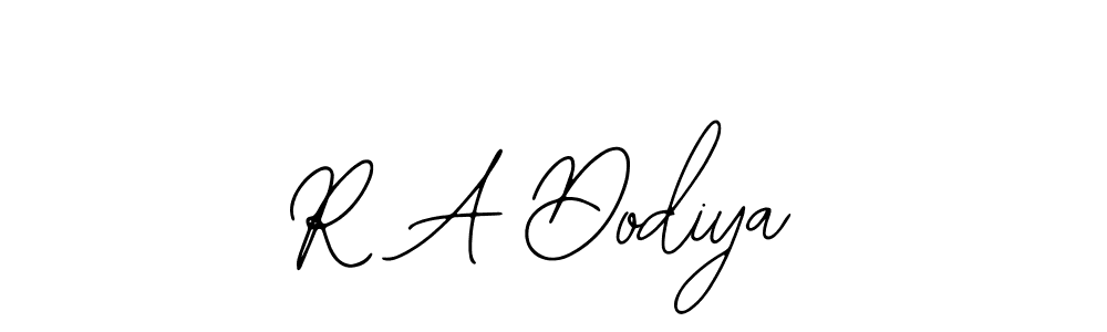 The best way (Bearetta-2O07w) to make a short signature is to pick only two or three words in your name. The name R A Dodiya include a total of six letters. For converting this name. R A Dodiya signature style 12 images and pictures png