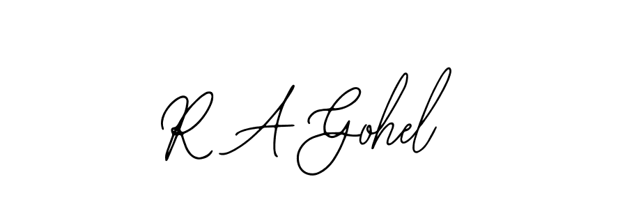 Here are the top 10 professional signature styles for the name R A Gohel. These are the best autograph styles you can use for your name. R A Gohel signature style 12 images and pictures png