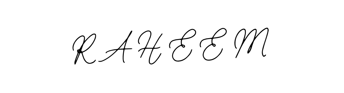 Bearetta-2O07w is a professional signature style that is perfect for those who want to add a touch of class to their signature. It is also a great choice for those who want to make their signature more unique. Get R A H E E M name to fancy signature for free. R A H E E M signature style 12 images and pictures png