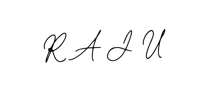 Design your own signature with our free online signature maker. With this signature software, you can create a handwritten (Bearetta-2O07w) signature for name R A J U. R A J U signature style 12 images and pictures png