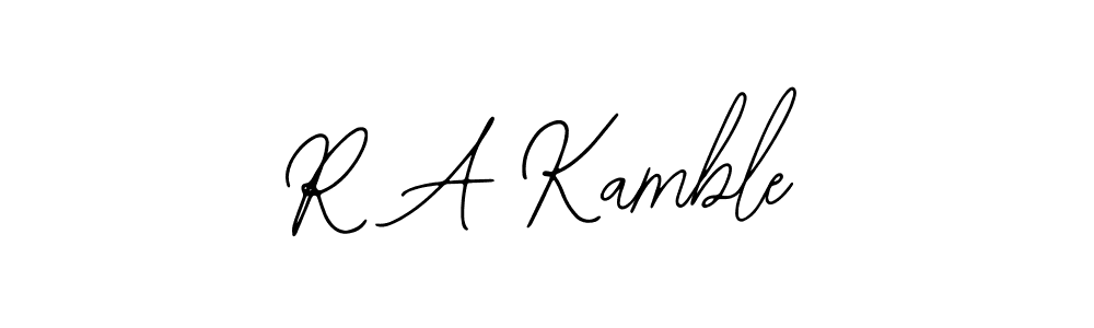 How to make R A Kamble signature? Bearetta-2O07w is a professional autograph style. Create handwritten signature for R A Kamble name. R A Kamble signature style 12 images and pictures png