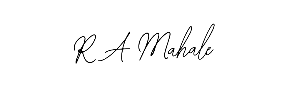 The best way (Bearetta-2O07w) to make a short signature is to pick only two or three words in your name. The name R A Mahale include a total of six letters. For converting this name. R A Mahale signature style 12 images and pictures png