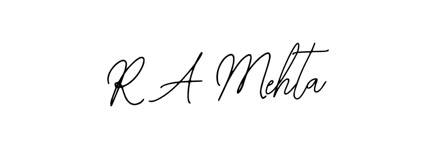 Similarly Bearetta-2O07w is the best handwritten signature design. Signature creator online .You can use it as an online autograph creator for name R A Mehta. R A Mehta signature style 12 images and pictures png