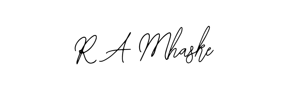 The best way (Bearetta-2O07w) to make a short signature is to pick only two or three words in your name. The name R A Mhaske include a total of six letters. For converting this name. R A Mhaske signature style 12 images and pictures png