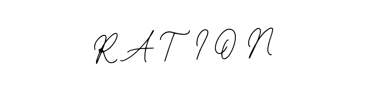 You should practise on your own different ways (Bearetta-2O07w) to write your name (R A T  I O N) in signature. don't let someone else do it for you. R A T  I O N signature style 12 images and pictures png