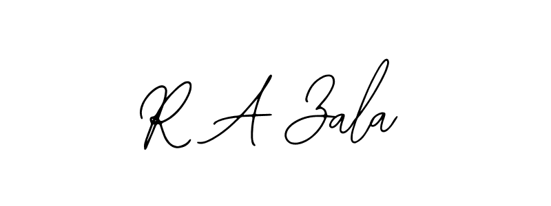 Also we have R A Zala name is the best signature style. Create professional handwritten signature collection using Bearetta-2O07w autograph style. R A Zala signature style 12 images and pictures png