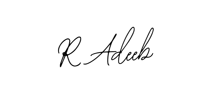 if you are searching for the best signature style for your name R Adeeb. so please give up your signature search. here we have designed multiple signature styles  using Bearetta-2O07w. R Adeeb signature style 12 images and pictures png