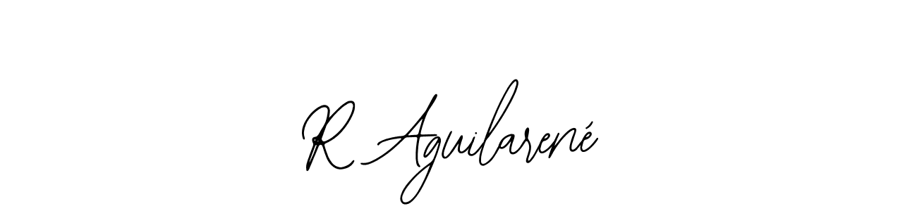 Design your own signature with our free online signature maker. With this signature software, you can create a handwritten (Bearetta-2O07w) signature for name R Aguilarené. R Aguilarené signature style 12 images and pictures png