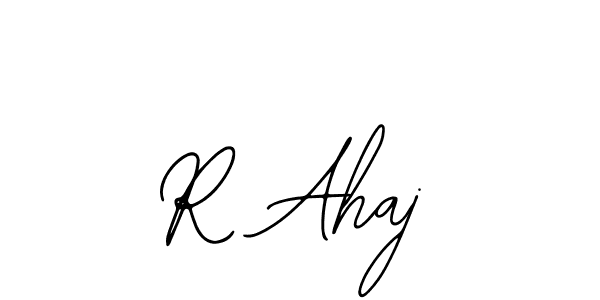 if you are searching for the best signature style for your name R Ahaj. so please give up your signature search. here we have designed multiple signature styles  using Bearetta-2O07w. R Ahaj signature style 12 images and pictures png