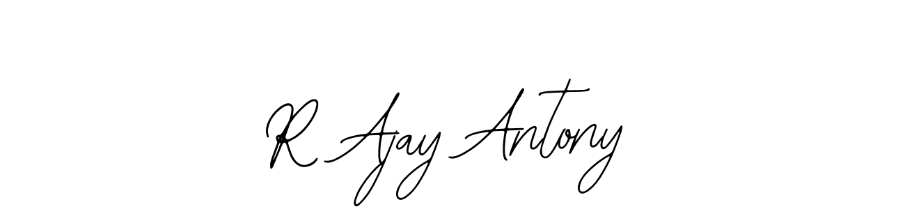 How to make R Ajay Antony name signature. Use Bearetta-2O07w style for creating short signs online. This is the latest handwritten sign. R Ajay Antony signature style 12 images and pictures png