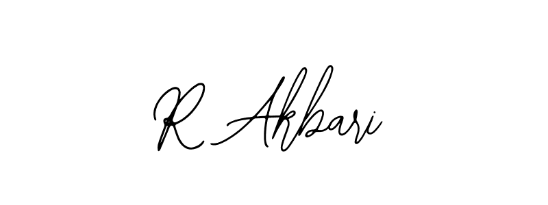 Design your own signature with our free online signature maker. With this signature software, you can create a handwritten (Bearetta-2O07w) signature for name R Akbari. R Akbari signature style 12 images and pictures png