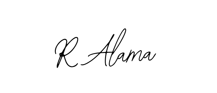 How to make R Alama name signature. Use Bearetta-2O07w style for creating short signs online. This is the latest handwritten sign. R Alama signature style 12 images and pictures png