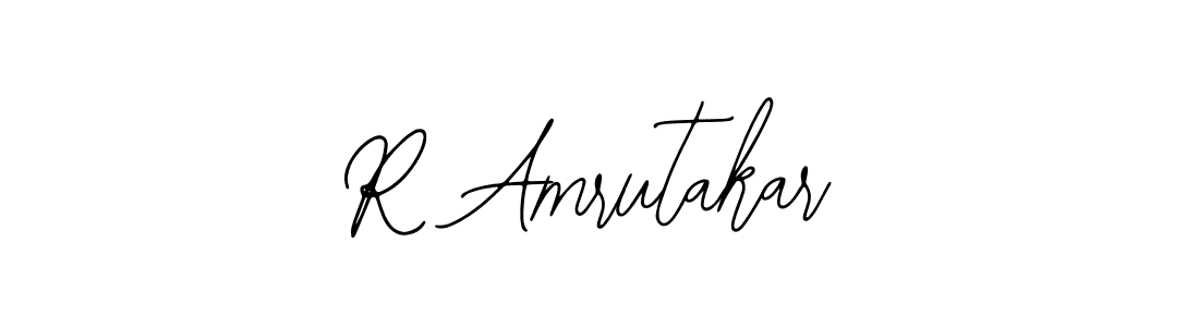 Use a signature maker to create a handwritten signature online. With this signature software, you can design (Bearetta-2O07w) your own signature for name R Amrutakar. R Amrutakar signature style 12 images and pictures png
