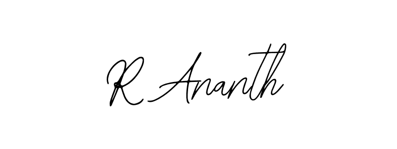 How to make R Ananth name signature. Use Bearetta-2O07w style for creating short signs online. This is the latest handwritten sign. R Ananth signature style 12 images and pictures png