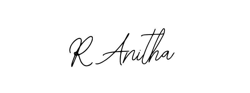 Also You can easily find your signature by using the search form. We will create R Anitha name handwritten signature images for you free of cost using Bearetta-2O07w sign style. R Anitha signature style 12 images and pictures png