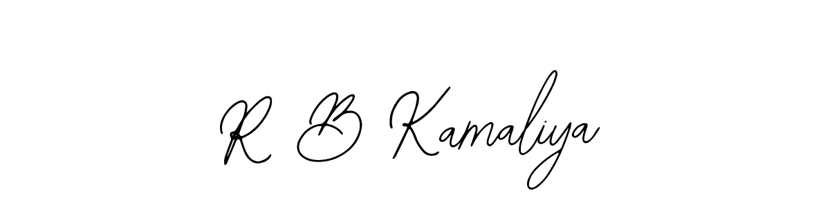 Create a beautiful signature design for name R B Kamaliya. With this signature (Bearetta-2O07w) fonts, you can make a handwritten signature for free. R B Kamaliya signature style 12 images and pictures png