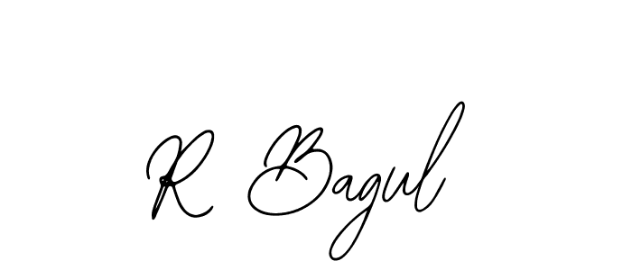 How to make R Bagul name signature. Use Bearetta-2O07w style for creating short signs online. This is the latest handwritten sign. R Bagul signature style 12 images and pictures png