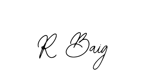 Bearetta-2O07w is a professional signature style that is perfect for those who want to add a touch of class to their signature. It is also a great choice for those who want to make their signature more unique. Get R Baig name to fancy signature for free. R Baig signature style 12 images and pictures png