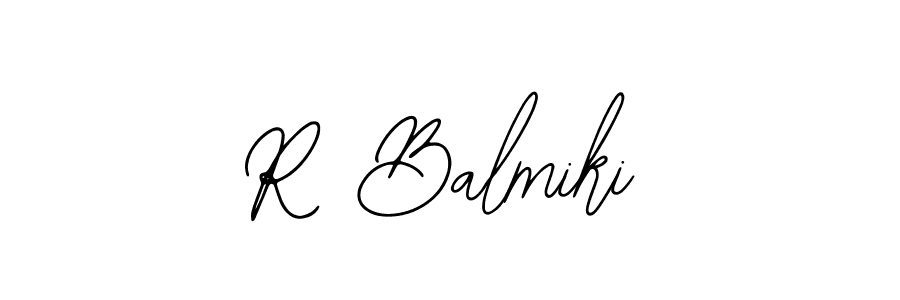 The best way (Bearetta-2O07w) to make a short signature is to pick only two or three words in your name. The name R Balmiki include a total of six letters. For converting this name. R Balmiki signature style 12 images and pictures png