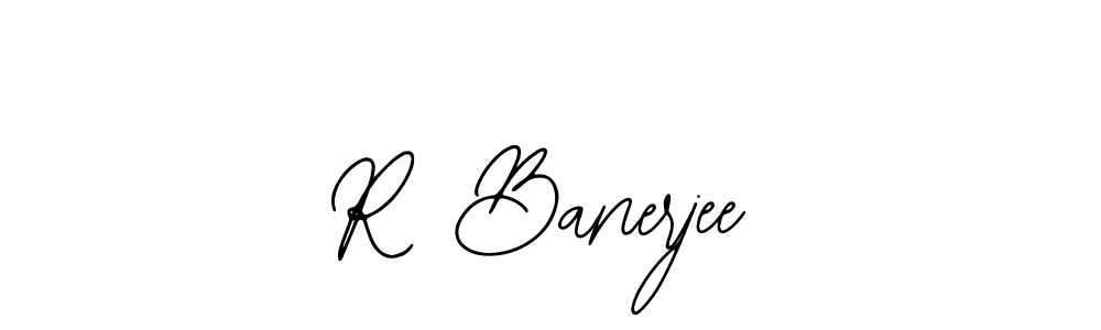 How to make R Banerjee name signature. Use Bearetta-2O07w style for creating short signs online. This is the latest handwritten sign. R Banerjee signature style 12 images and pictures png