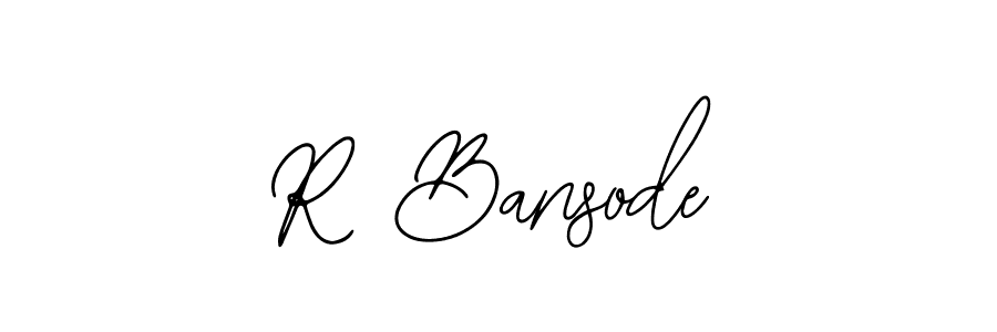 Also we have R Bansode name is the best signature style. Create professional handwritten signature collection using Bearetta-2O07w autograph style. R Bansode signature style 12 images and pictures png