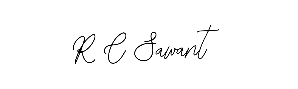 How to make R C Sawant name signature. Use Bearetta-2O07w style for creating short signs online. This is the latest handwritten sign. R C Sawant signature style 12 images and pictures png