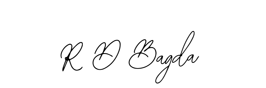 Use a signature maker to create a handwritten signature online. With this signature software, you can design (Bearetta-2O07w) your own signature for name R D Bagda. R D Bagda signature style 12 images and pictures png