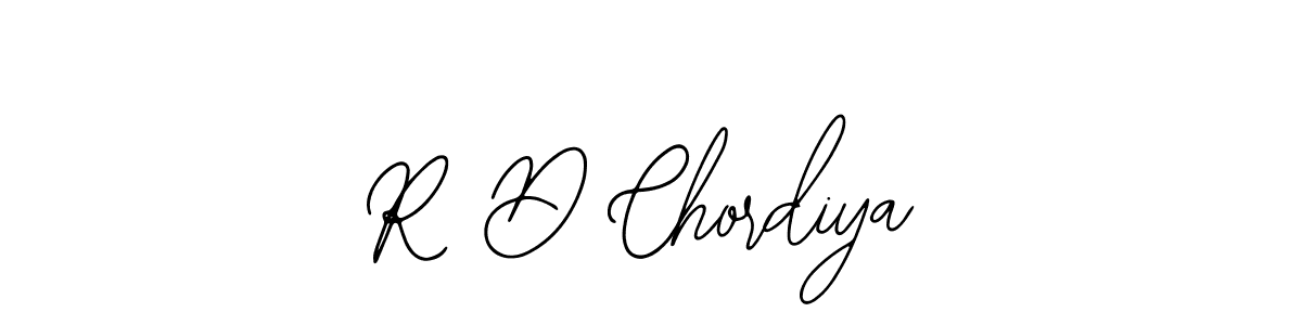 Design your own signature with our free online signature maker. With this signature software, you can create a handwritten (Bearetta-2O07w) signature for name R D Chordiya. R D Chordiya signature style 12 images and pictures png