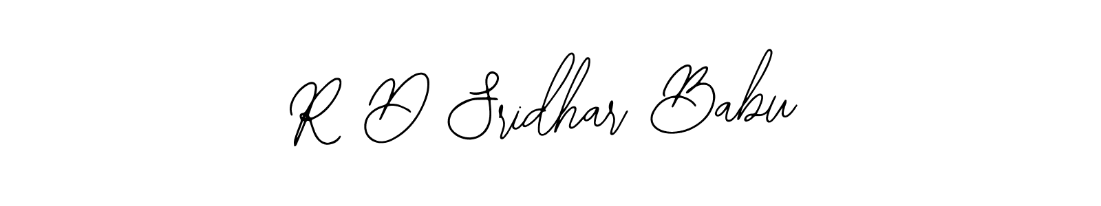 Create a beautiful signature design for name R D Sridhar Babu. With this signature (Bearetta-2O07w) fonts, you can make a handwritten signature for free. R D Sridhar Babu signature style 12 images and pictures png