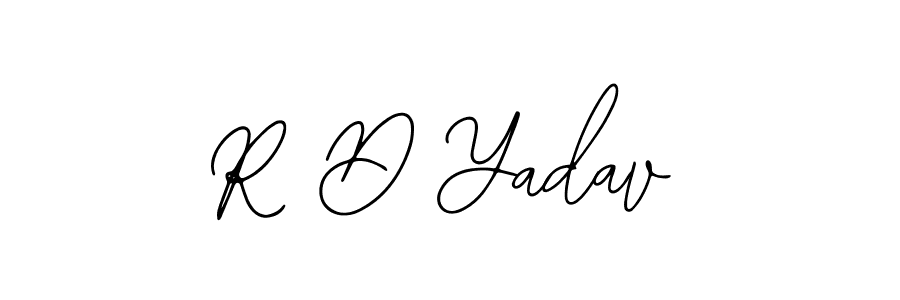 Use a signature maker to create a handwritten signature online. With this signature software, you can design (Bearetta-2O07w) your own signature for name R D Yadav. R D Yadav signature style 12 images and pictures png