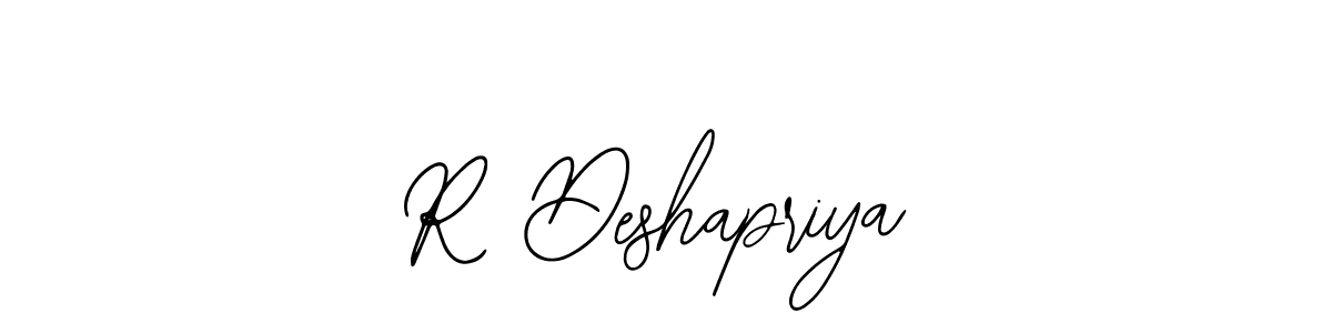 Bearetta-2O07w is a professional signature style that is perfect for those who want to add a touch of class to their signature. It is also a great choice for those who want to make their signature more unique. Get R Deshapriya name to fancy signature for free. R Deshapriya signature style 12 images and pictures png