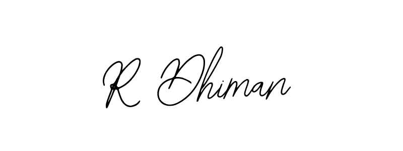 Design your own signature with our free online signature maker. With this signature software, you can create a handwritten (Bearetta-2O07w) signature for name R Dhiman. R Dhiman signature style 12 images and pictures png