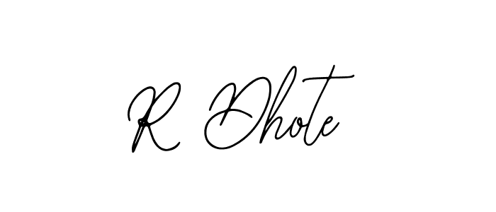 Design your own signature with our free online signature maker. With this signature software, you can create a handwritten (Bearetta-2O07w) signature for name R Dhote. R Dhote signature style 12 images and pictures png