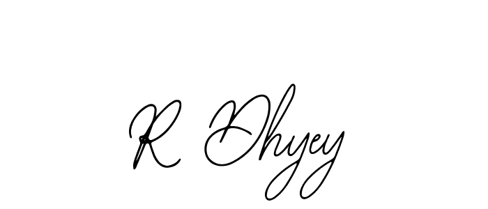 How to make R Dhyey name signature. Use Bearetta-2O07w style for creating short signs online. This is the latest handwritten sign. R Dhyey signature style 12 images and pictures png