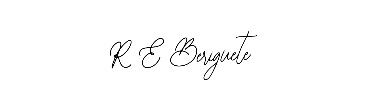 if you are searching for the best signature style for your name R E Beriguete. so please give up your signature search. here we have designed multiple signature styles  using Bearetta-2O07w. R E Beriguete signature style 12 images and pictures png