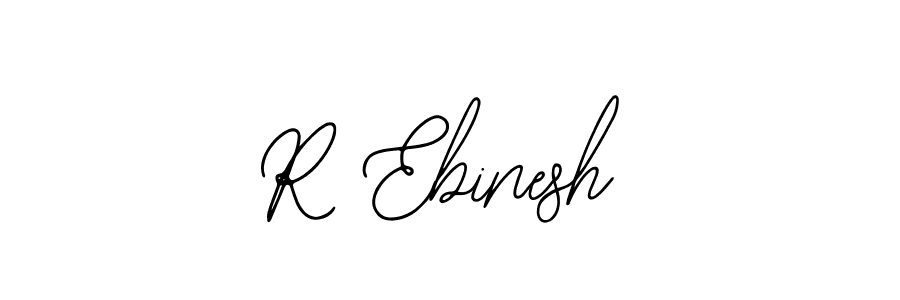 Use a signature maker to create a handwritten signature online. With this signature software, you can design (Bearetta-2O07w) your own signature for name R Ebinesh. R Ebinesh signature style 12 images and pictures png