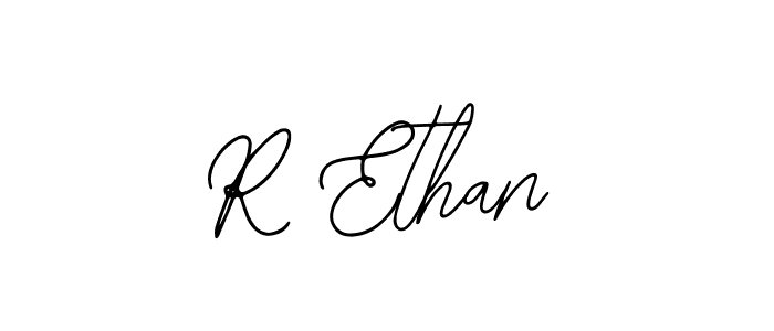 Use a signature maker to create a handwritten signature online. With this signature software, you can design (Bearetta-2O07w) your own signature for name R Ethan. R Ethan signature style 12 images and pictures png