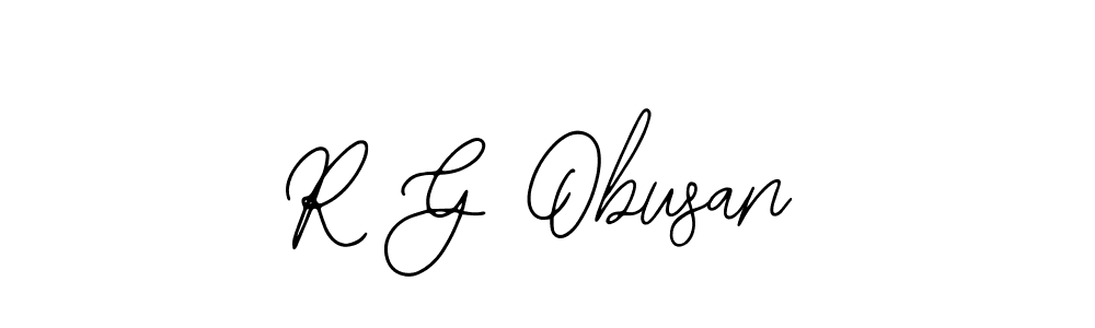 Similarly Bearetta-2O07w is the best handwritten signature design. Signature creator online .You can use it as an online autograph creator for name R G Obusan. R G Obusan signature style 12 images and pictures png