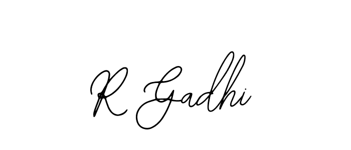 Use a signature maker to create a handwritten signature online. With this signature software, you can design (Bearetta-2O07w) your own signature for name R Gadhi. R Gadhi signature style 12 images and pictures png