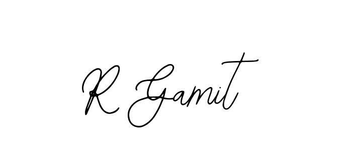 The best way (Bearetta-2O07w) to make a short signature is to pick only two or three words in your name. The name R Gamit include a total of six letters. For converting this name. R Gamit signature style 12 images and pictures png
