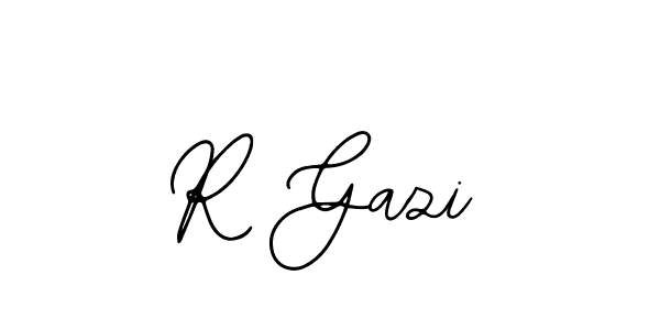 Use a signature maker to create a handwritten signature online. With this signature software, you can design (Bearetta-2O07w) your own signature for name R Gazi. R Gazi signature style 12 images and pictures png